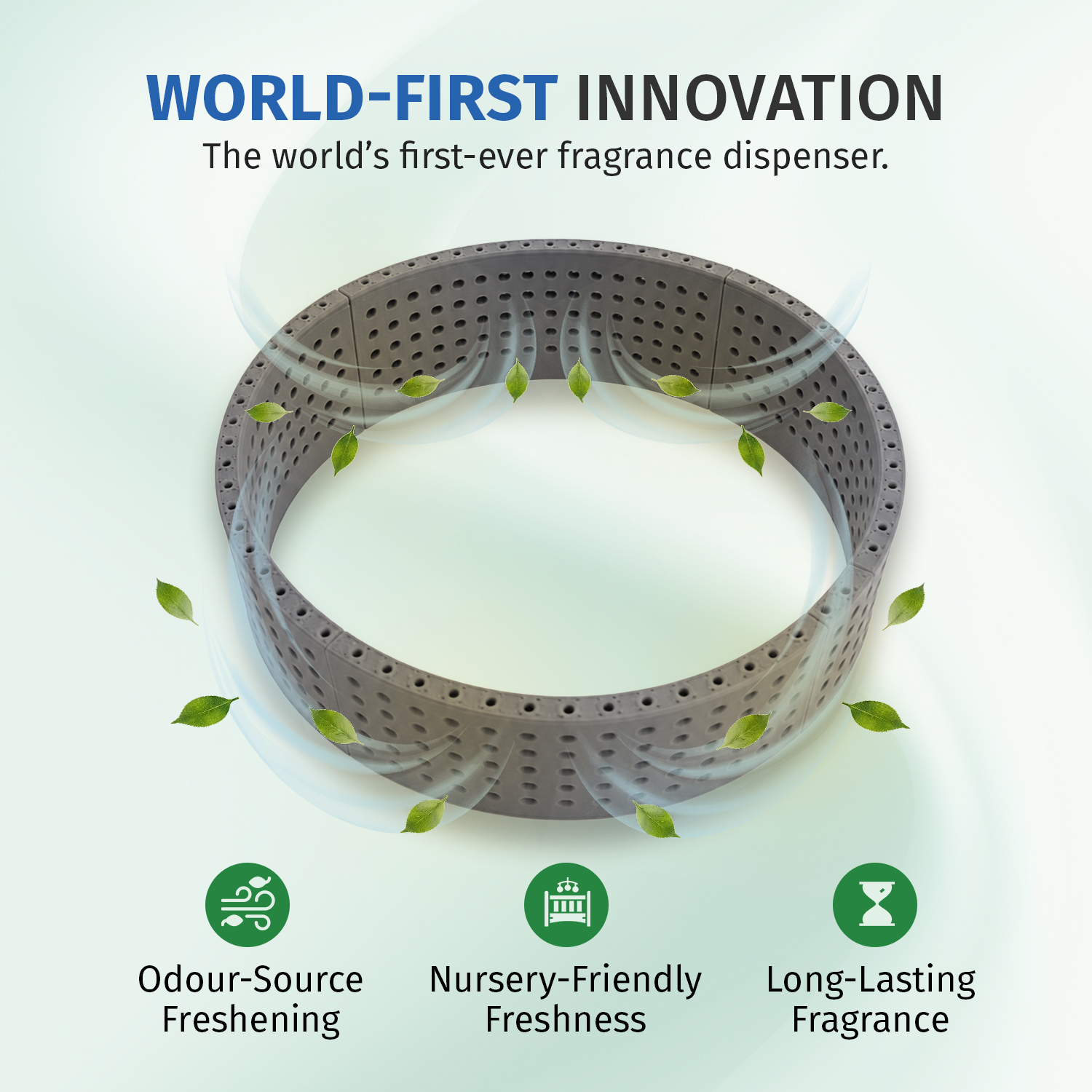 CitraBreeze perforated fragrance ring releasing lemon-citronella freshness